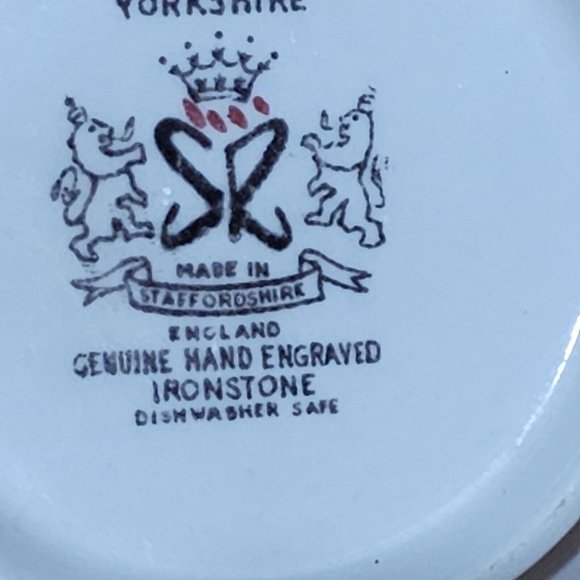 Staffordshire Yorkshire Multicolor Ironstone Creamer English farm 10oz - Picture 12 of 13